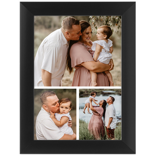 Gallery of Three Portrait Tabletop Framed Prints, Black, None, 5x7, Multicolor, multi