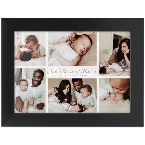 Text Gallery of Six Tabletop Framed Prints, Black, None, 5x7, Multicolor