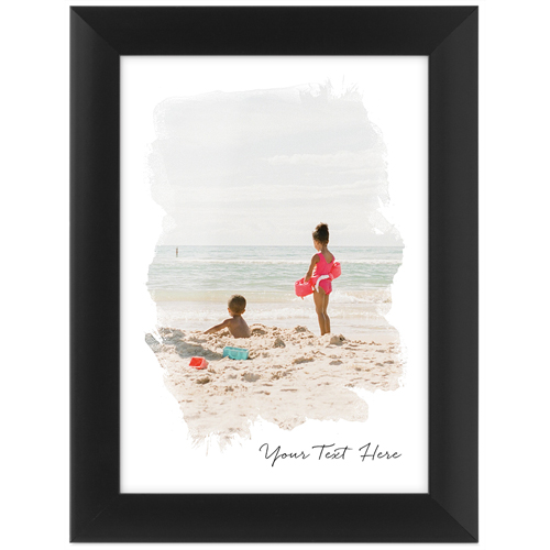 Brushstrokes Tabletop Framed Prints, Black, None, 5x7, White