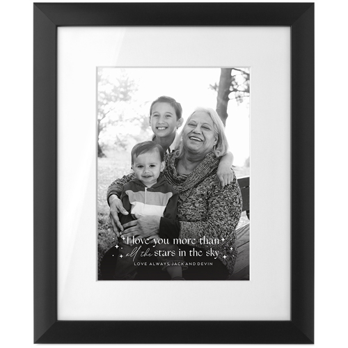 Stars In Sky Tabletop Framed Prints, Black, White, 5x7, White, white