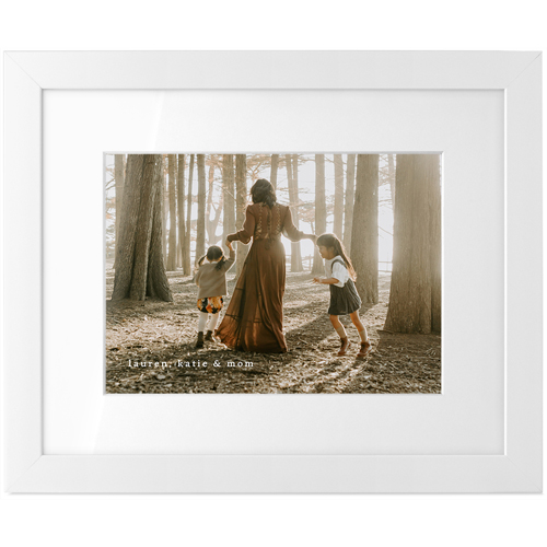 White Tabletop Framed Print For Wedding