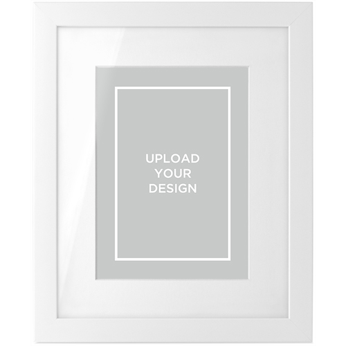 Upload Your Own Design Portrait Tabletop Framed Prints, White, White, 5x7, Multicolor