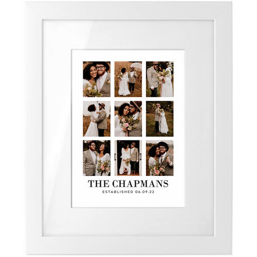 Gallery of Nine Portrait Tabletop Framed Prints, White, White, 5x7, Multicolor, multi