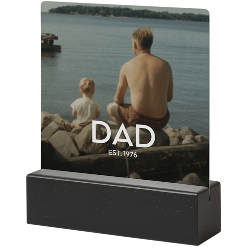 Bold Dad Tabletop Metal Prints, 5x5, Black, White