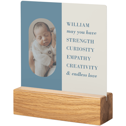 Traits of the Best Tabletop Metal Prints, 5x5, Natural, Blue