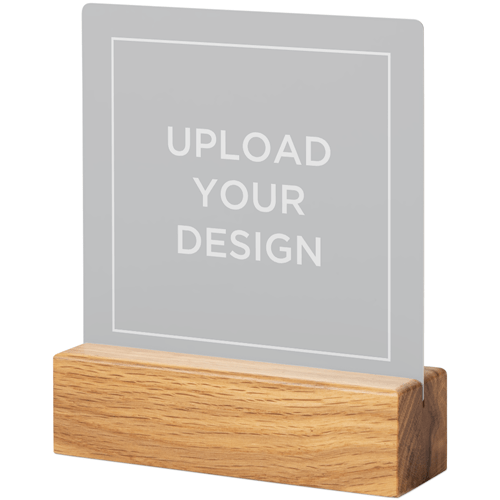 Upload Your Own Design Portrait Tabletop Metal Prints, 5x5, Natural, Multicolor