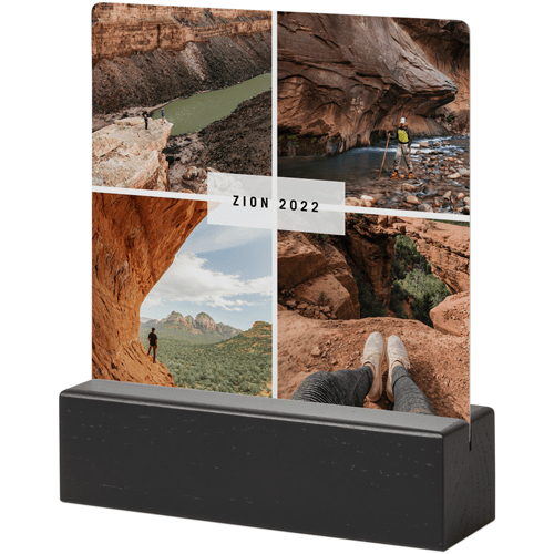 Moment In Time Tabletop Metal Prints, 5x5, Black, White, white