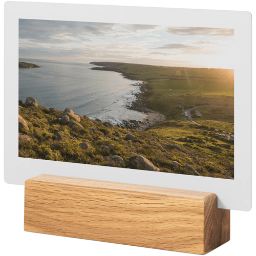 Framed Landscape Gallery Tabletop Metal Prints, 5x7, Natural, Multicolor