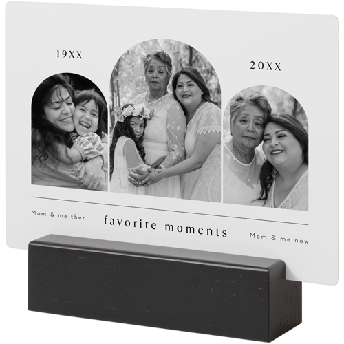 Timeline Arches Tabletop Metal Prints, 5x7, Black, White, white