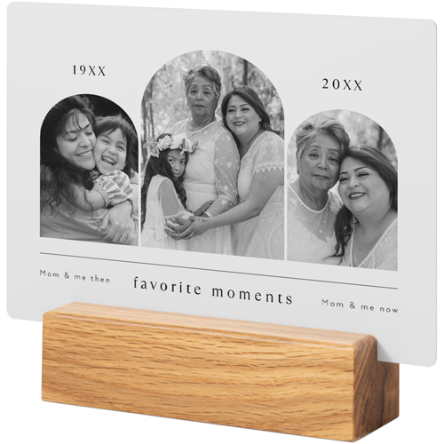 Timeline Arches Tabletop Metal Prints, 5x7, Natural, White, white