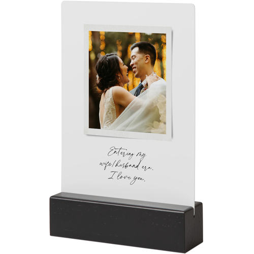 Sentimental Note Tabletop Metal Prints, 5x7, Black, White, white