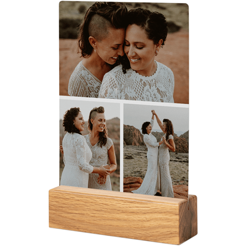 Gallery of Three Tabletop Metal Prints, 5x7, Natural, Multicolor