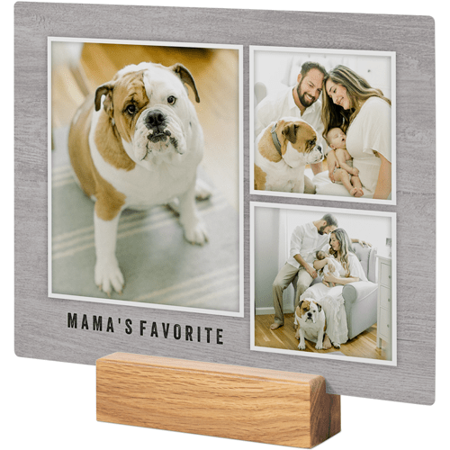 Rustic Framed Collage Tabletop Metal Prints, 8x10, Natural, Gray