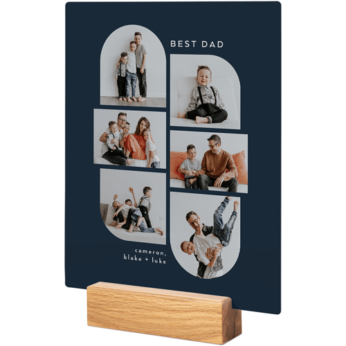 Rounded Edges Tabletop Metal Prints, 8x10, Natural, Black, silhouette