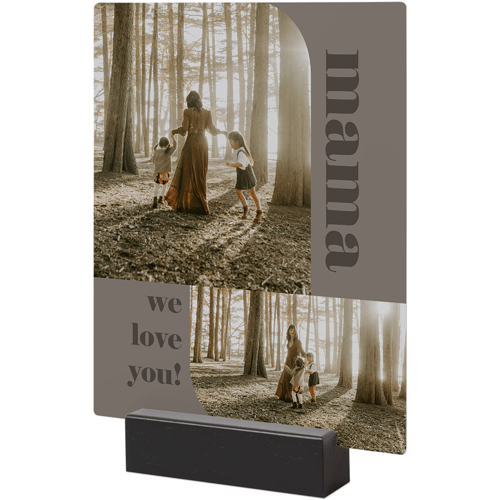 Bold Mod Type Tabletop Metal Prints, 8x10, Black, Gray, ash