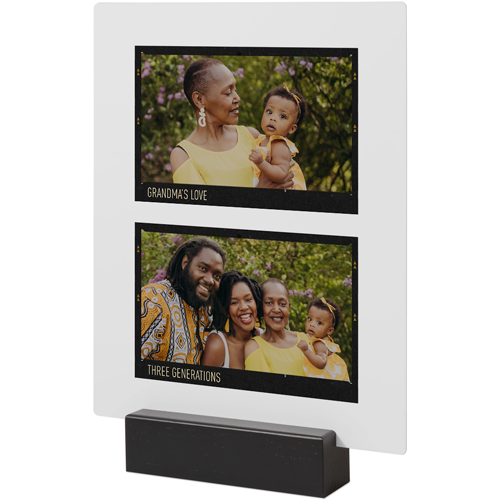 Film Frame Tabletop Metal Prints, 8x10, Black, White, white