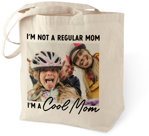 Cool Mom Cotton Tote Bag, Black