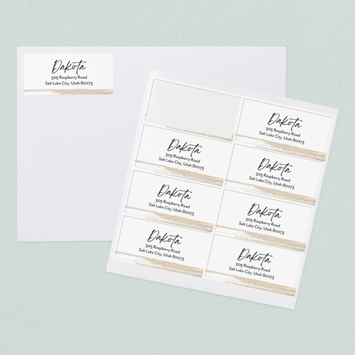 Brushed Outline Address Label by Simplyput Tiny Prints