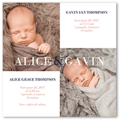 twin birth announcements