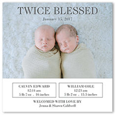 shutterfly twin birth announcements