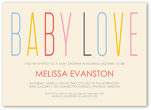 Tiny prints best sale baby shower invitations