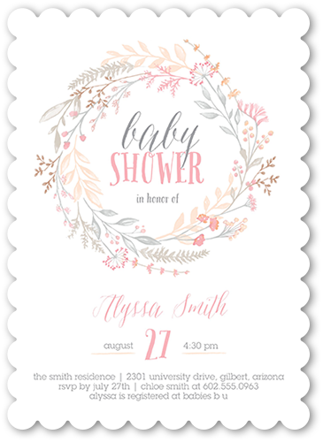 wildflower baby shower invitations