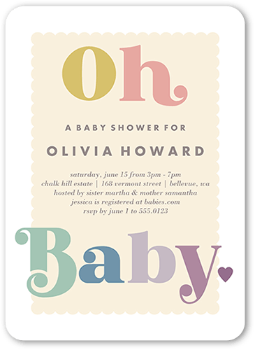 Welcome store baby invitations