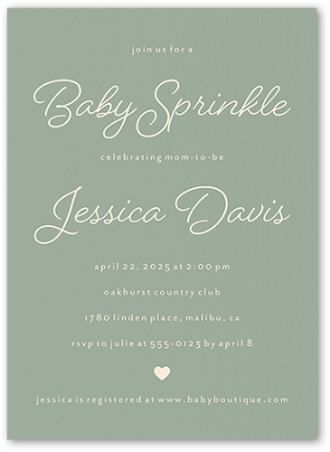 Baby shower invitation with best sale baby name