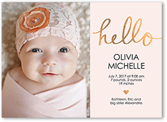 baby introduction cards