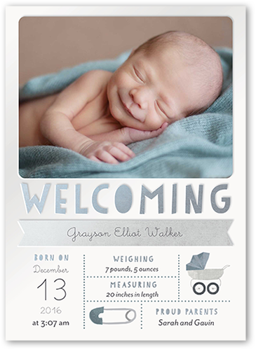 tiny prints baby announcements