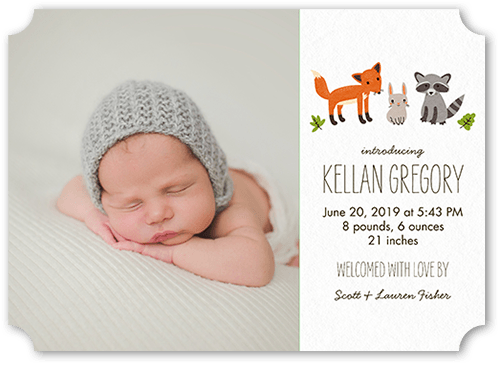 woodland birth announcements