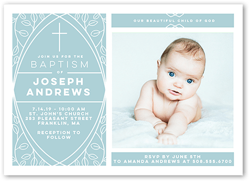 Baptism invitations deals boy