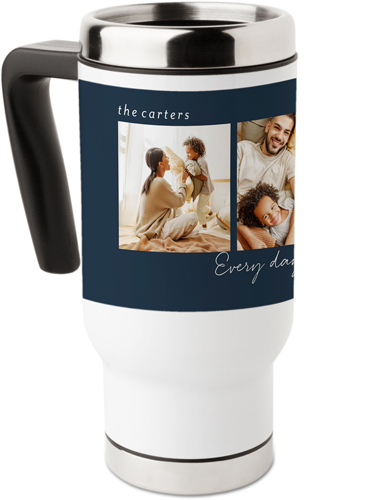 Everyday Blessing Travel Mug with Handle, 17oz, Black