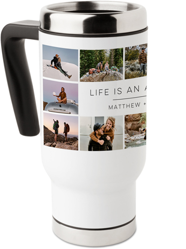 Thermo Mug Coffee Mug the Adventure Begins Coffee to Go Mug Gift for Dad,  for Him, Father's Day Insulated Thermo Mug 