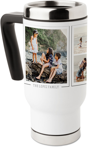 Simple Family Frame Travel Mug with Handle, 17oz, Black