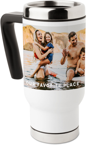 Plastic Lined Promotional Tapered Travel Mug w/ Handle - 20 oz.