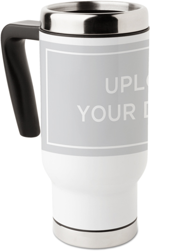 Upload Your Own Design Travel Mug with Handle, 17oz, Multicolor