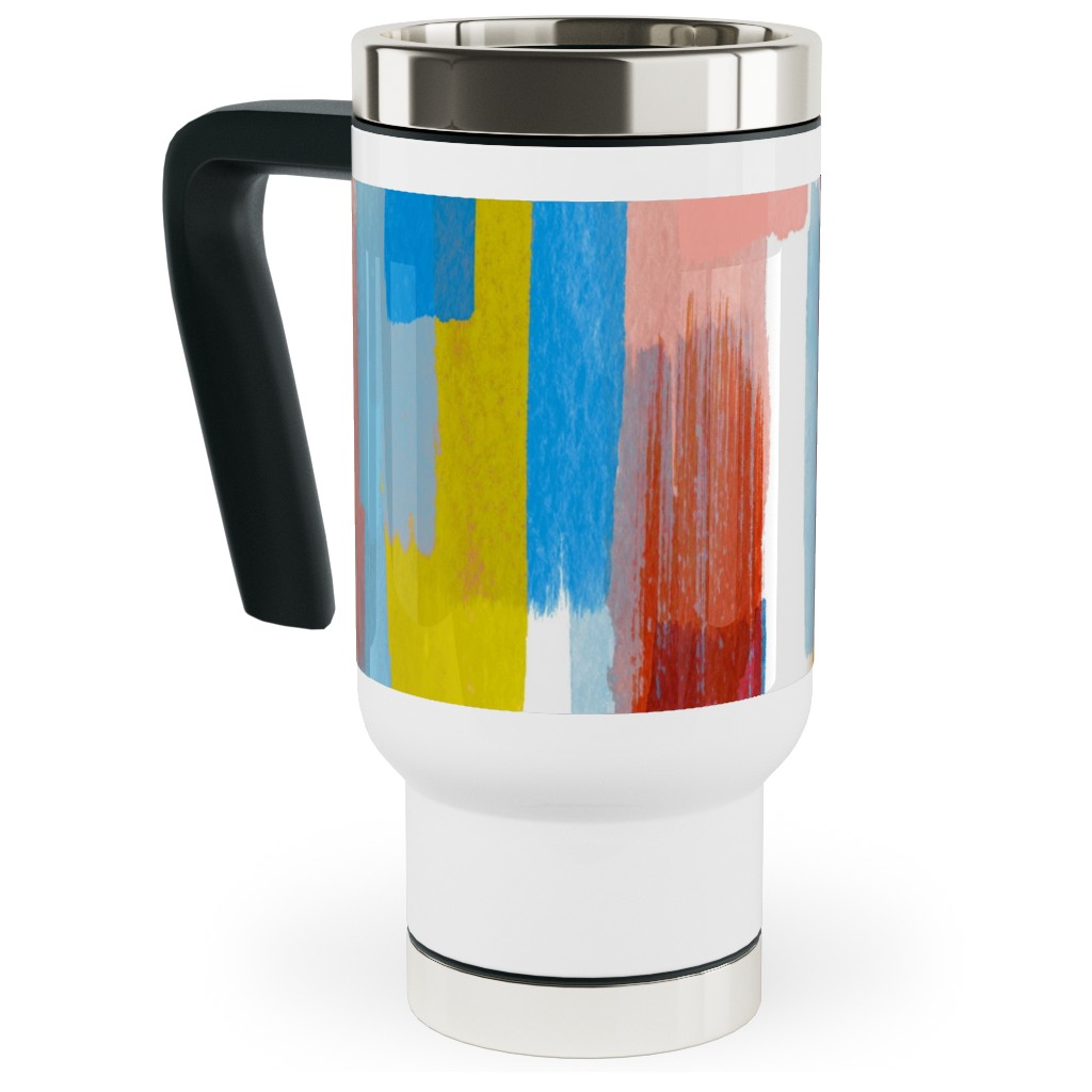 Summer Memories - Multi Travel Mug with Handle, 17oz, Multicolor