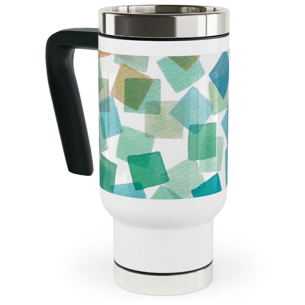 Confetti Party - Spring Pastel Travel Mug with Handle, 17oz, Multicolor