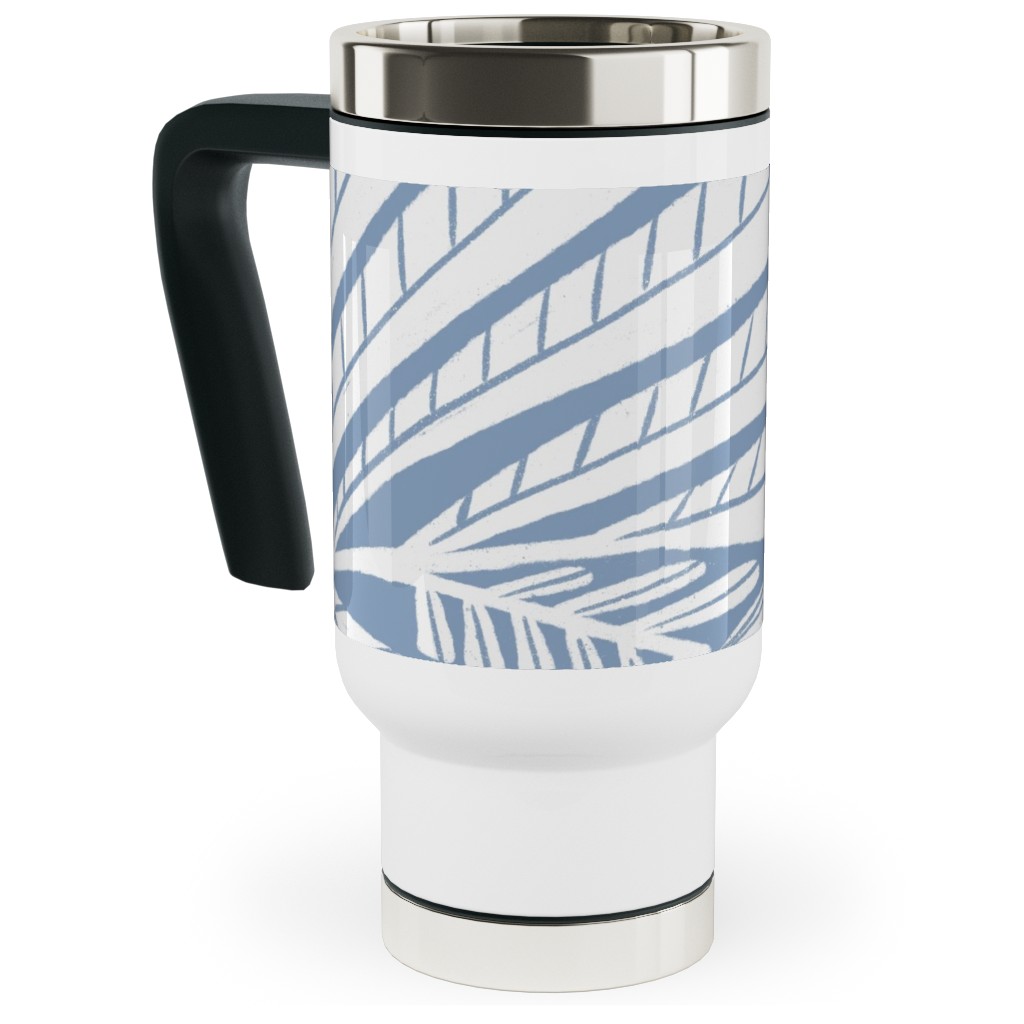Irene - Blue Travel Mug with Handle, 17oz, Blue, True Blue