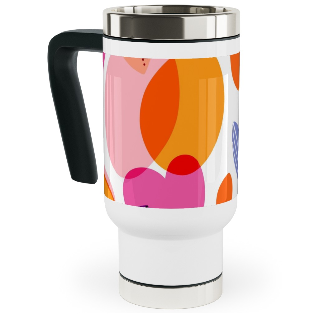 I Love Summer Fruit - Multi Travel Mug with Handle, 17oz, Multicolor