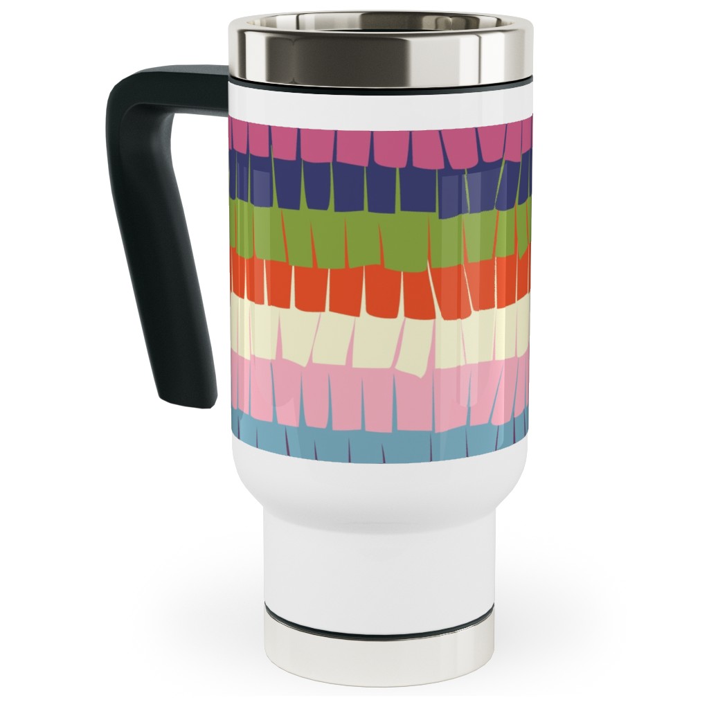 Piata Fiesta Party Travel Mug with Handle, 17oz, Multicolor