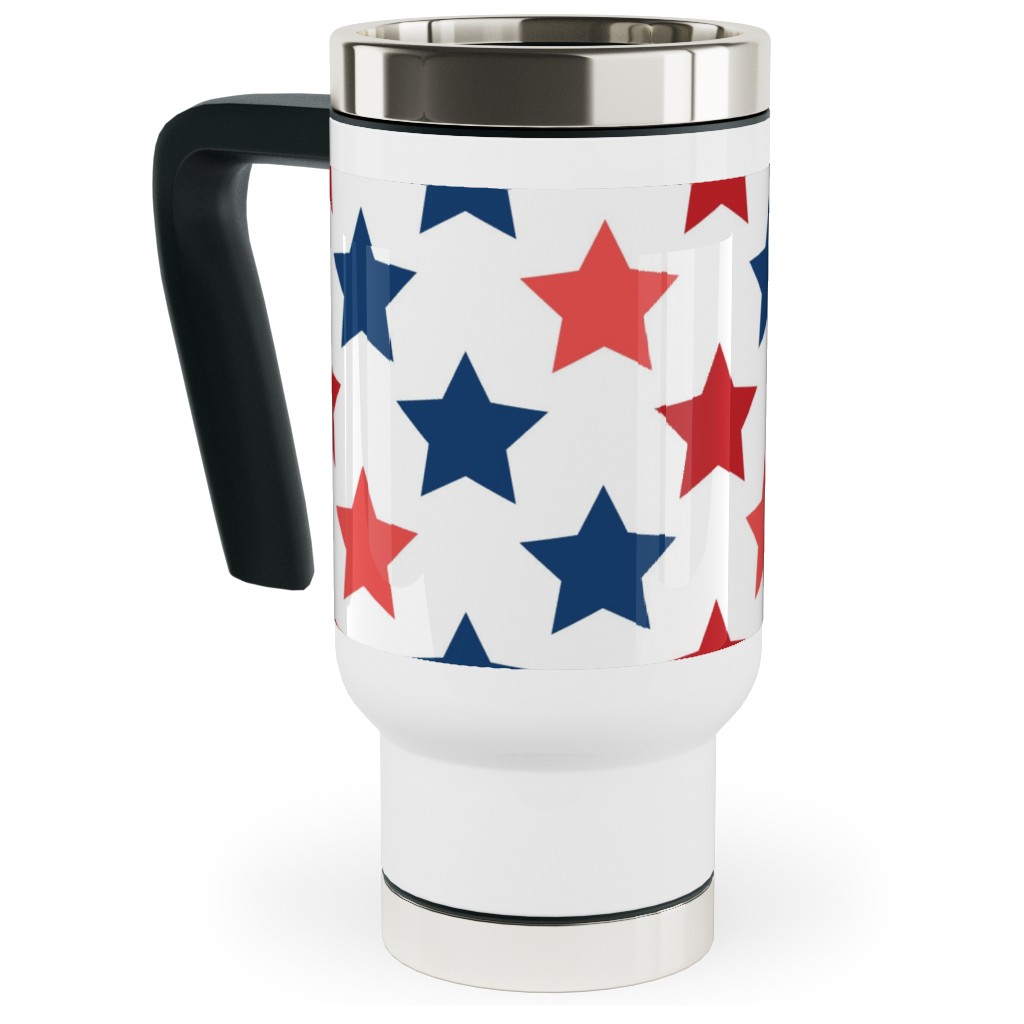 American Stars Travel Mug with Handle, 17oz, Multicolor