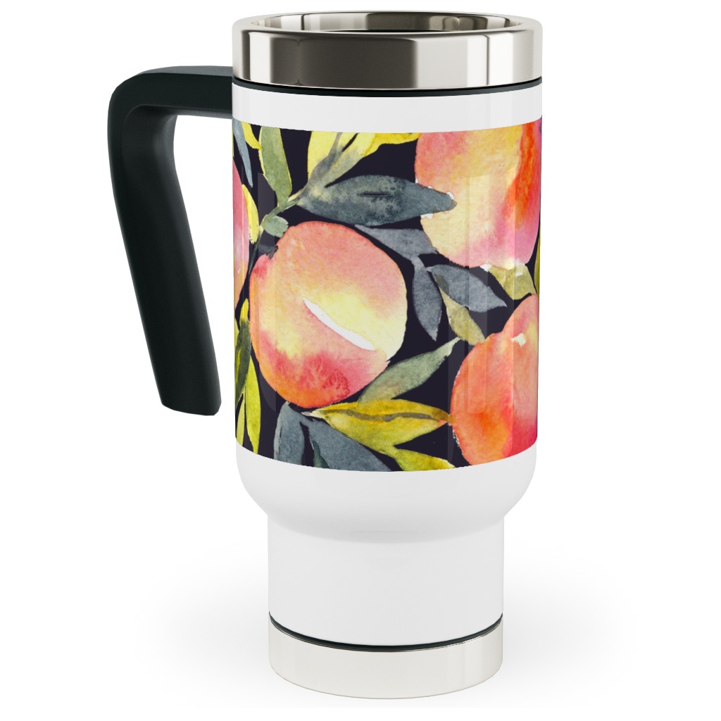 Fragrant Peaches - Multi Travel Mug with Handle, 17oz, Multicolor