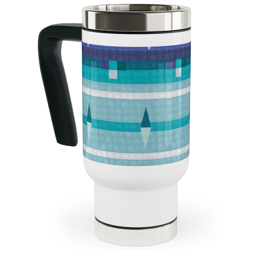 Kilim With Kindness - Multi Travel Mug with Handle, 17oz, Multicolor