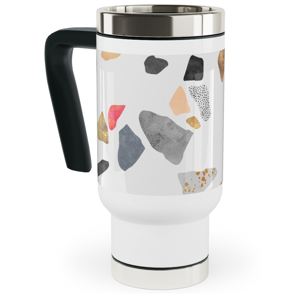 Terrazzo Treasure - Multi Travel Mug with Handle, 17oz, Multicolor