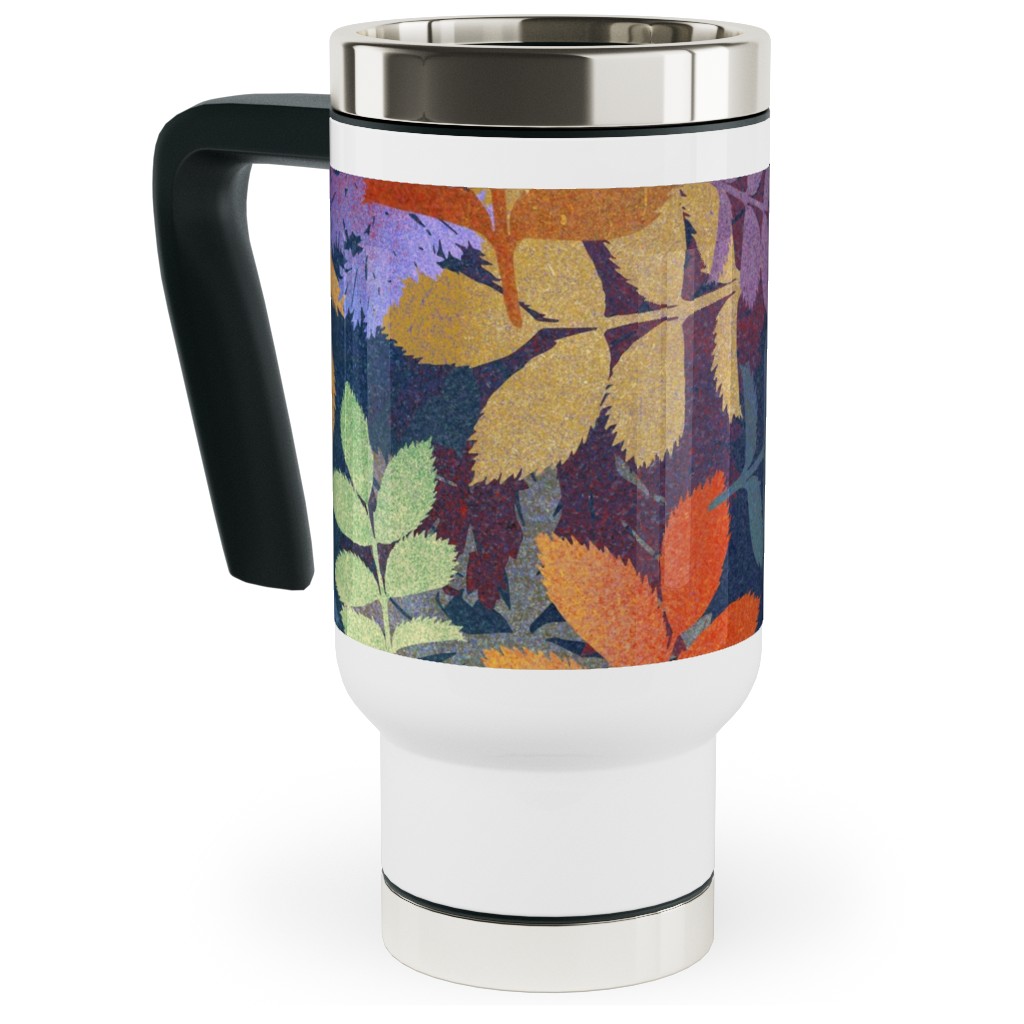 Leaves Falling - Multi Travel Mug with Handle, 17oz, Multicolor