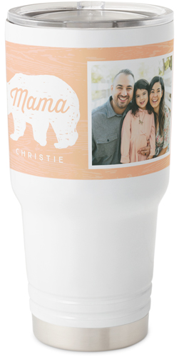 Mama Bear Travel Tumbler, 30oz, Beige