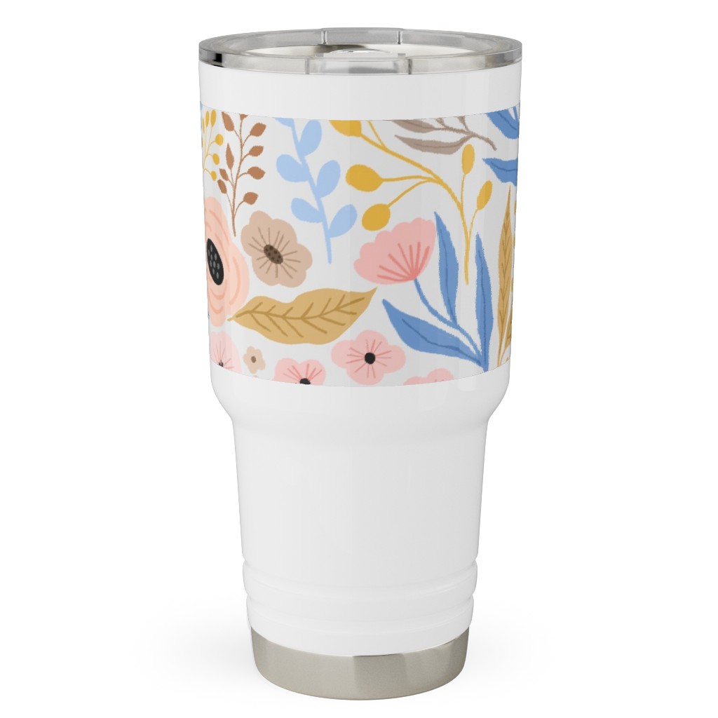 Sephira Meadows - Light Pink Travel Tumbler, 30oz, Pink