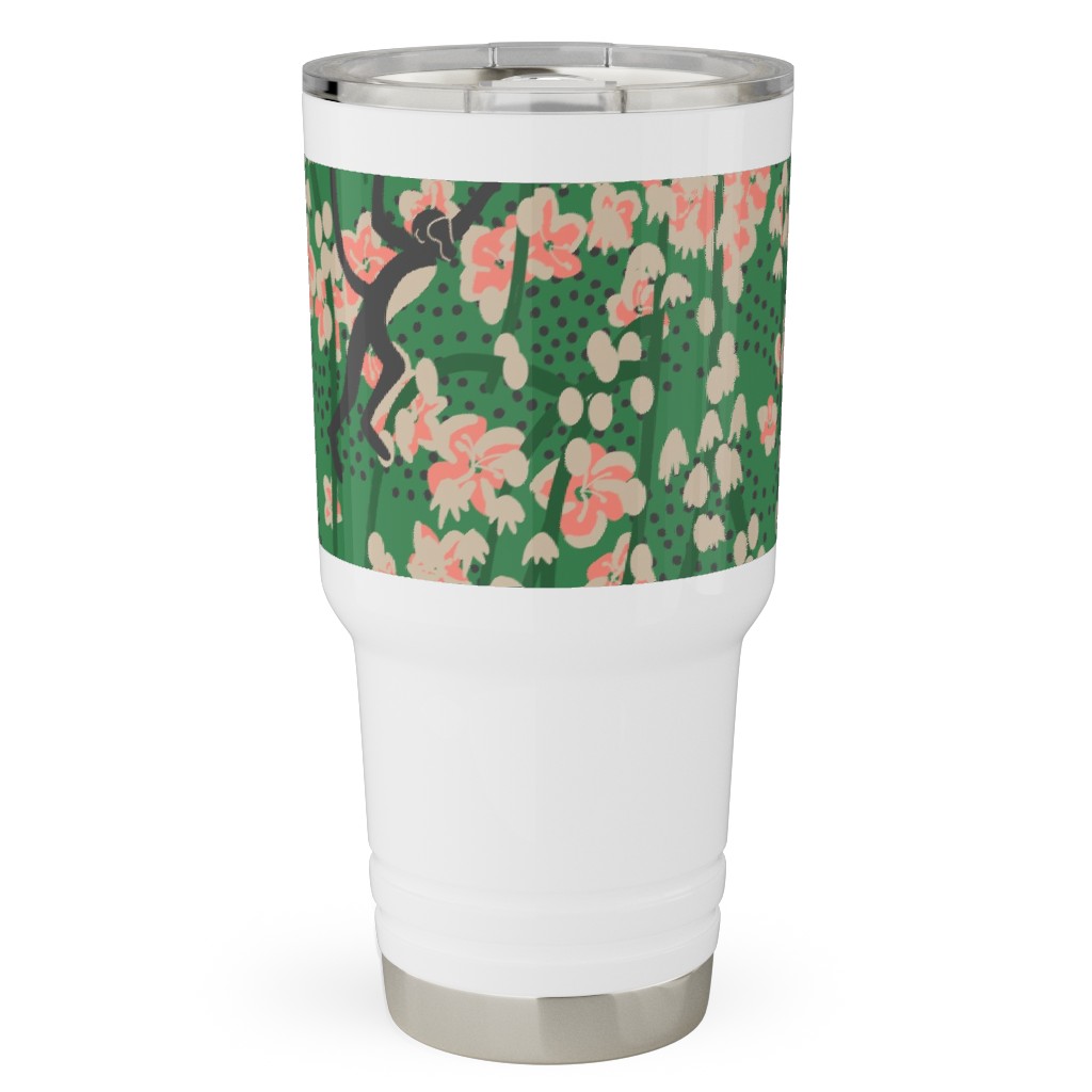 Bengal Maya Monkey - Multi Travel Tumbler, 30oz, Green, Classic Green